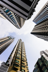 Low angle view of a skyscraper building