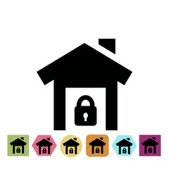 House in safety icon