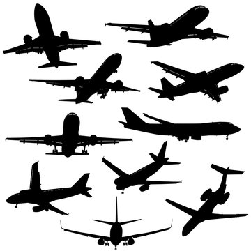 airplane silhouettes