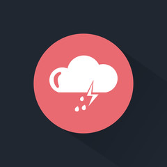 Storm with rain icon