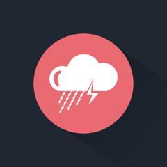 Storm with rain icon