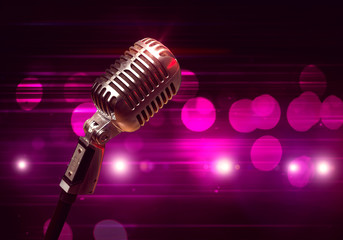 Microphone on stage