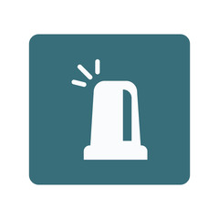 Police flashing lamp icon
