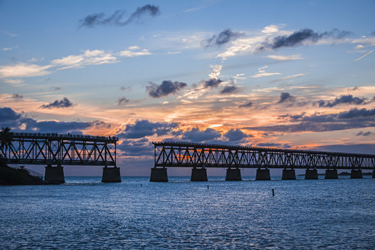 Old rail bridge at Florida Keys