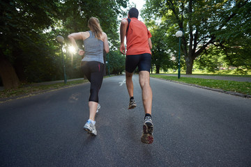 Obraz premium couple jogging