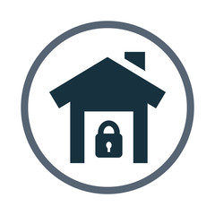 House in safety icon