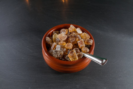 German rock sugar Brauner Kandis bowl spoon