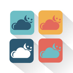 Cloudy night weather icon