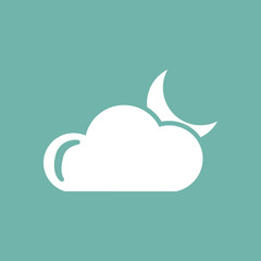 Cloudy night weather icon