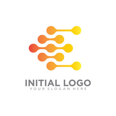 Initial C 3D Start Up Logo icon Concept