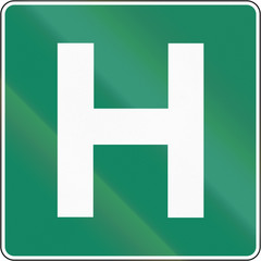 Fototapeta premium Guide sign in Quebec, Canada - Hospital