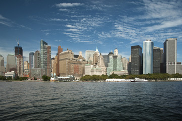 Obraz premium Lower Manhattan Skyline panoramic view, New York City, USA