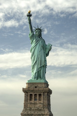 Statue of Liberty on Liberty Island, HDR, New York City, USA