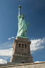 Fototapeta na wymiar Statue of Liberty on Liberty Island on a sunny day, HDR, New York City, USA