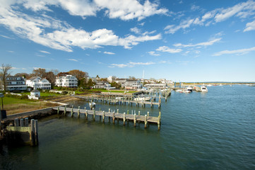 view on Edgartown Harbour, Martha's Vineyard, New England, Massachusetts, USA,