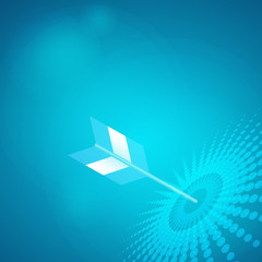 Archer on cycle dot blue background