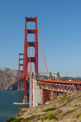 scenic view over the Golden Gate Bridge, San Francisco, California, USA