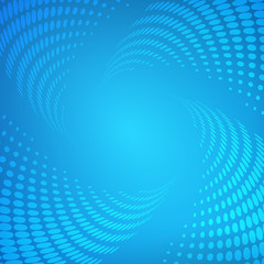 Dot cycle on modern blue abstract background