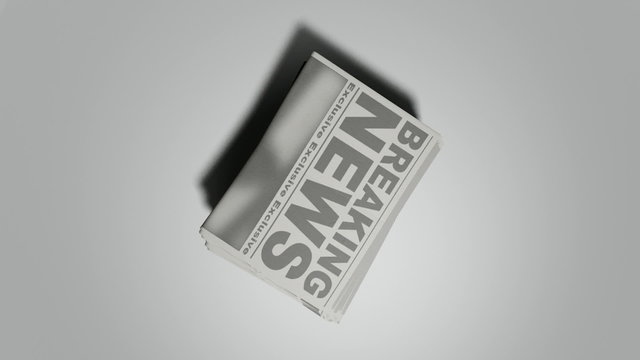 newspaper stack breaking news animation 1
