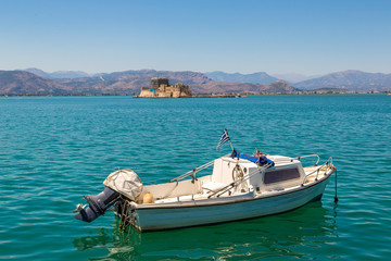 Obraz premium Bourtzi fortress in Greece, Nafplion