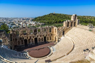 Foto auf Glas Antikes Theater in Griechenland, Athen © Sergii Figurnyi