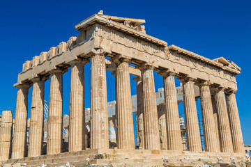 Parthenon temple on the Acropolis  in Athens