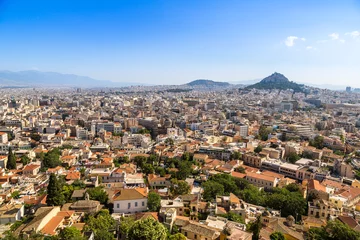 Gordijnen Lycabettus hill in Athens, Greece © Sergii Figurnyi