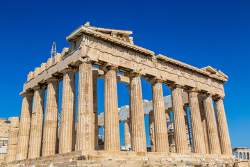 Parthenon temple on the Acropolis  in Athens