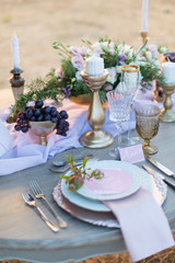 decorated for wedding elegant dinner table