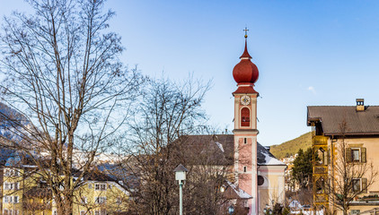 Obraz premium Italian village in Dolomites