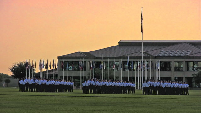 USAF Basic Trng grad parade field 3 flts HD