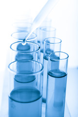 Refinery Laboratory Lab Tube, white background..