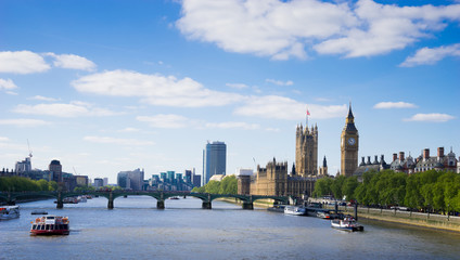 Obraz premium The Palace of Westminster Big Ben at sunny day, London, England,