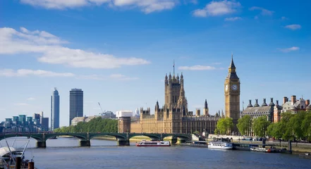Der Palast von Westminster Big Ben am sonnigen Tag, London, England, © alice_photo