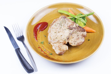 T-bone pork steak