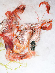 shrimp in the pot