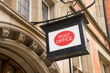 Classic old fashioned post office sign . - 93734267