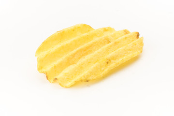 Set of potato chips close-up