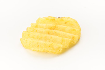 Set of potato chips close-up