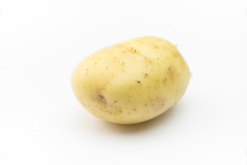potato isolated on white background close up