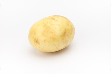potato isolated on white background close up