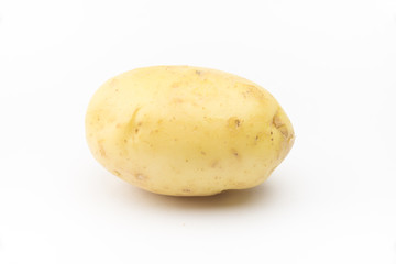 potato isolated on white background close up