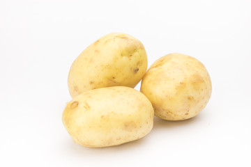 potato isolated on white background close up