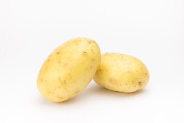 potato isolated on white background close up