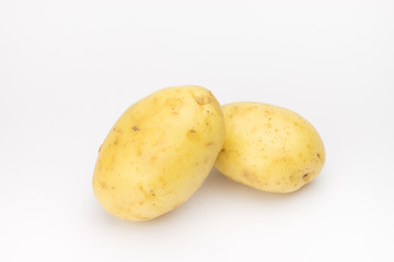 potato isolated on white background close up