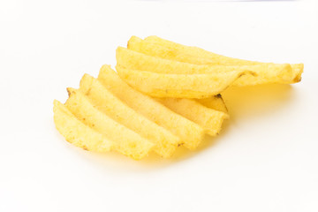 Fototapeta na wymiar Set of potato chips close-up