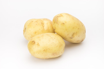 potato isolated on white background close up