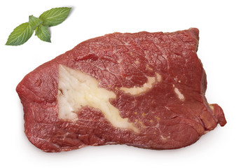 Roast beef meat and fat shaped as Papua New Guinea.(series)