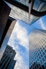 Fototapeta na wymiar Windows of Skyscraper Business Office, Corporate building in London