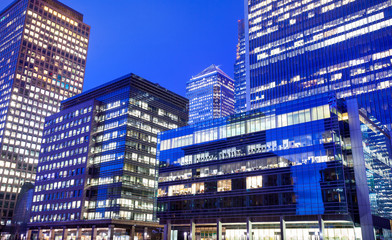 Fototapeta na wymiar Windows of Skyscraper Business Office, Corporate building in London